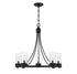 5-Light Chandelier in Matte Black