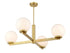 4-Light Chandelier in Matte Black