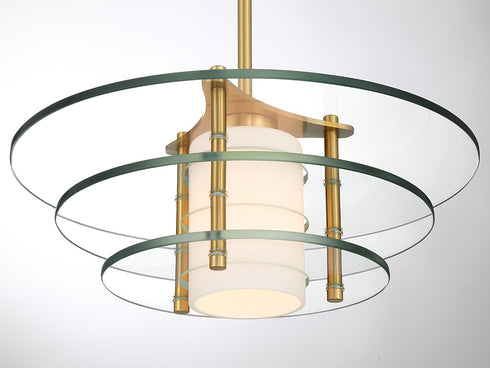 Newell 1-Light Pendant in Warm Brass