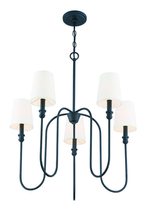 5-Light Chandelier in Aged Iron