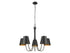 5-Light Chandelier in Matte Black