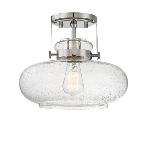 1-Light Ceiling Light in Polished Nickel