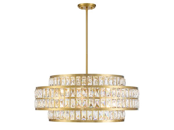 Renzo 6-Light Pendant in Warm Brass