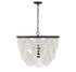 5-Light Chandelier in White with Oil Rubbed Bronze