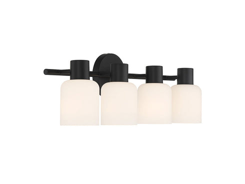 Strand 4-Light Bathroom Vanity Light in Matte Black
