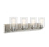 Sheppard 4-Light Bathroom Vanity Light in Satin Nickel with Greywood