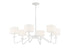 6-Light Chandelier in Matte Black