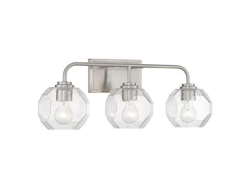 Baldwin 3-Light Bathroom Vanity Light in Satin Nickel