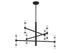 Kingsburg 12-Light Chandelier in Matte Black