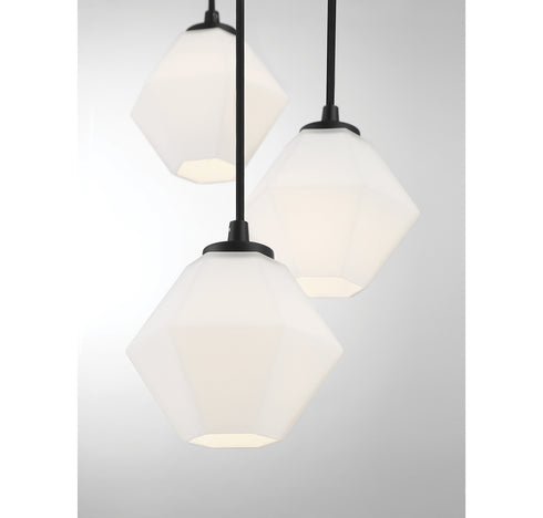5-Light Chandelier in Matte Black