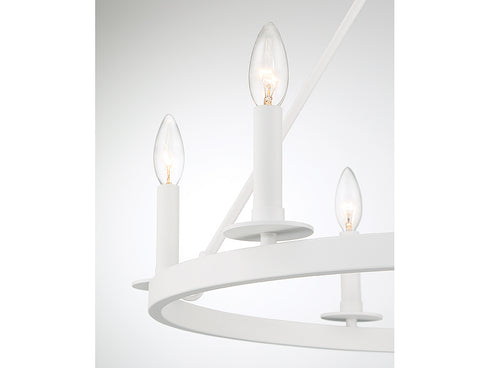 6-Light Chandelier in Matte Black