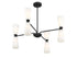 8-Light Chandelier in Natural Brass