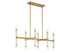 Kingsburg 12-Light Linear Chandelier in Matte Black