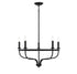 5-Light Chandelier in Matte Black