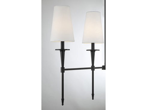 Trundle 5-Light Linear Chandelier in Matte Black