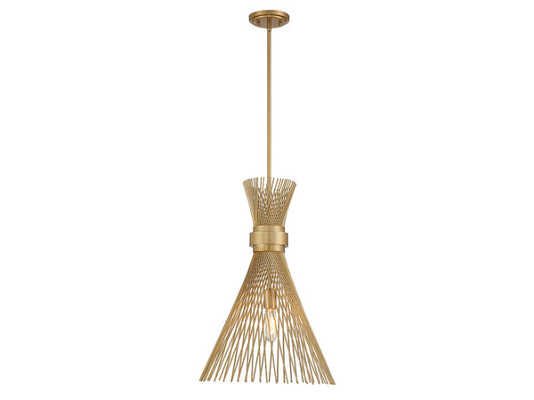 Longfellow 1-Light Pendant in Burnished Brass