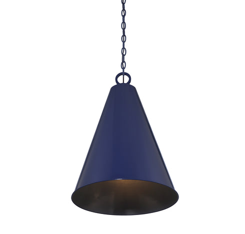 1-Light Pendant in Navy Blue