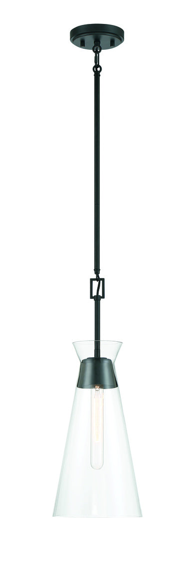 Lakewood 1-Light Pendant in Matte Black