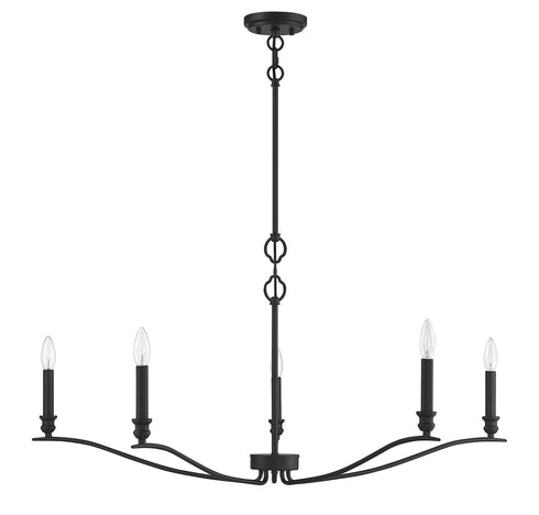 5-Light Chandelier in Polished Nickel