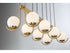 Abella 8-Light Linear Chandelier in Warm Brass