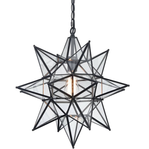Bobbio Brass Moravian Star Flush Mount Ceiling Light, 13-Inch