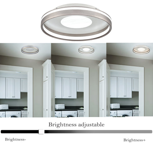 Ancona Modern LED Flush Mount Ceiling Light with Remote Control