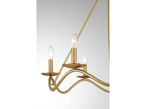 6-Light Chandelier in Matte Black