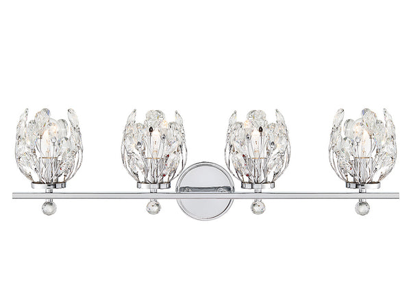 Moreno 4-Light Bathroom Vanity Light in Chrome