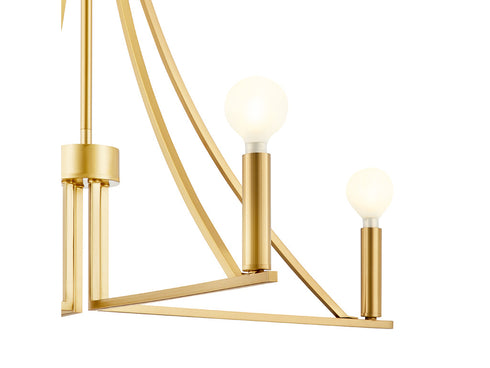 4-Light Chandelier in Brushed Nickel