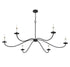 6-Light Chandelier in Matte Black