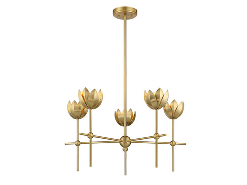 5-Light Chandelier in Matte Black