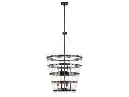 Ventari 8-Light Pendant in Matte Black