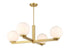 4-Light Chandelier in Matte Black