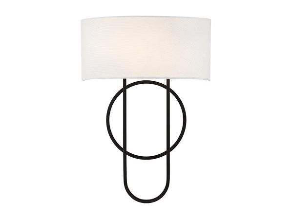 Tempe 2-Light Wall Sconce in Matte Black