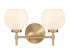 Hannah 2-Light Bathroom Vanity Light in Matte Black