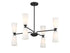 8-Light Chandelier in Natural Brass