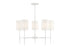 5-Light Chandelier in Bisque White