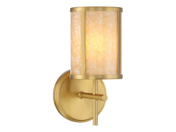 Camden 1-Light Wall Sconce in Warm Brass