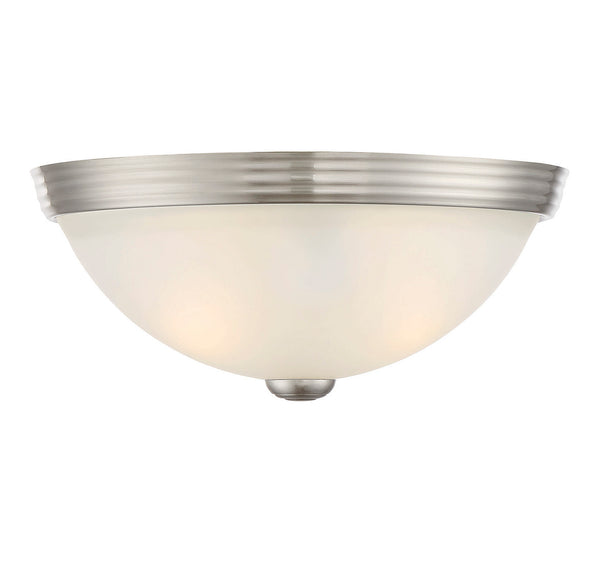 2-Light Ceiling Light in Satin Nickel