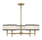 5-Light Chandelier in Natural Brass