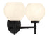 Hannah 2-Light Bathroom Vanity Light in Matte Black