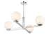 4-Light Chandelier in Matte Black