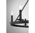 6-Light Chandelier in Matte Black