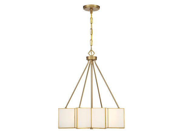 Reiling 3-Light Pendant in Warm Brass
