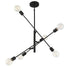 6-Light Chandelier in Natural Brass