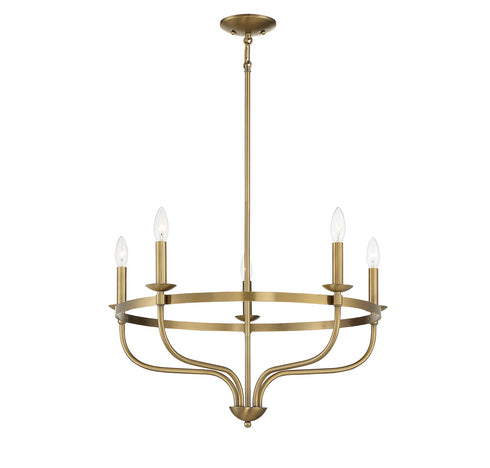 5-Light Chandelier in Matte Black