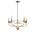5-Light Chandelier in Matte Black