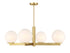 4-Light Chandelier in Matte Black