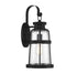 Quinton 1-Light Large Outdoor Wall Lantern in Matte Black