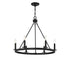 6-Light Chandelier in Matte Black